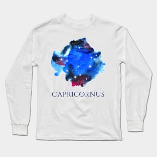 Capricornus Zodiac Sign - Watercolor Star Constellation Long Sleeve T-Shirt